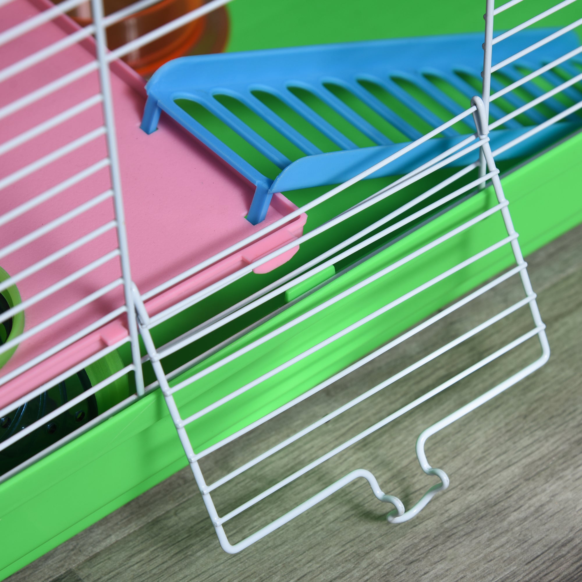 5 Tiers Hamster Cage Portable Animal Travel Carrier w/ Exercise Wheels Tube