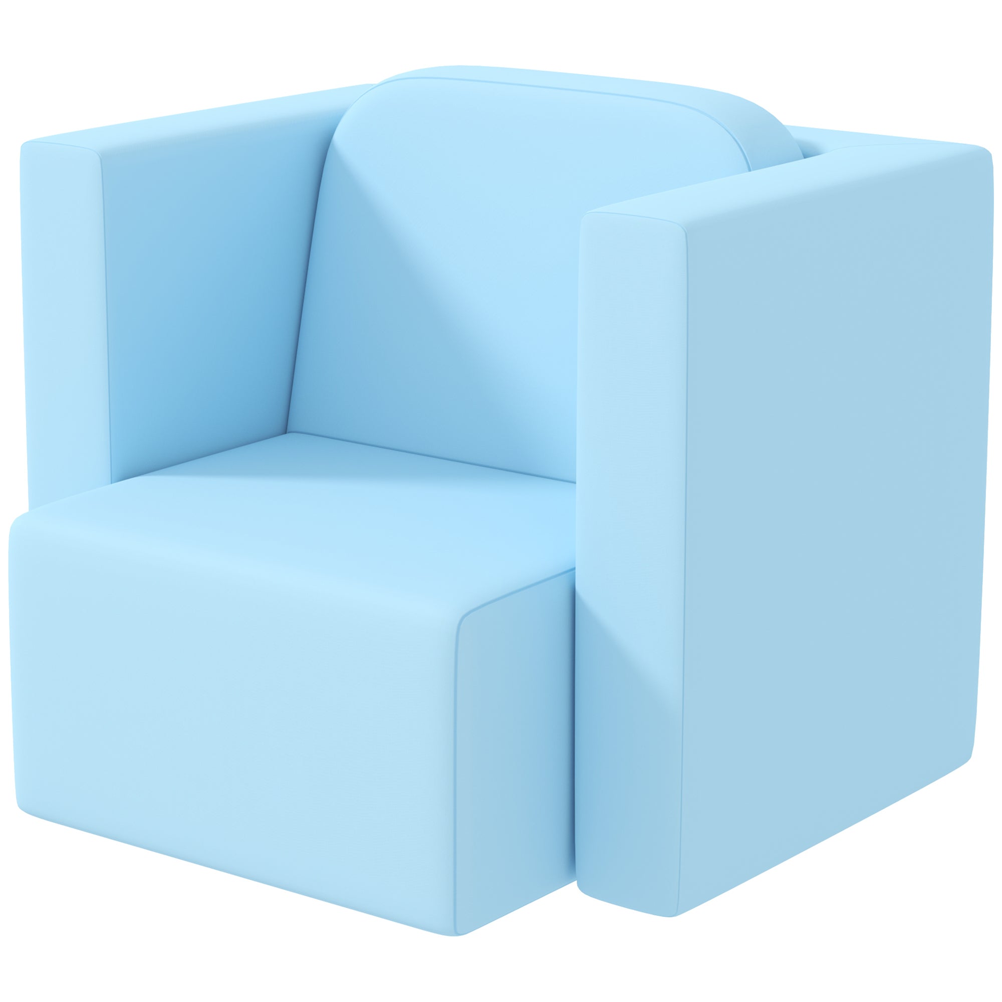 2-in-1 Convertible Table and Chair Set for Boys Girls for Boys Girls, Light Blue