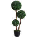 Artificial Plant for Home Decor Indoor & Outdoor Fake Plants Artificial Tree in Pot, Dark Green