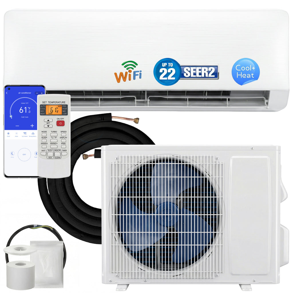 12000 BTU Mini Split Air Conditioner, 22 SEER2 115V WIFI Enabled Inverter AC Unit Cools up to 750 Sq.Ft