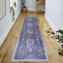 2x10 Low-Pile Non-Slip Non-Shedding Washable Area Rug, Kid and Pet Friendly, Foldable for Bedroom, Kitchen, Dining Room, Anthracite