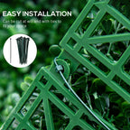 12 PCS Artificial Boxwood Panels Topiary Wall Greenery Backdrop, Privacy Hedge Screen 4 Layer Roll, Dark Green