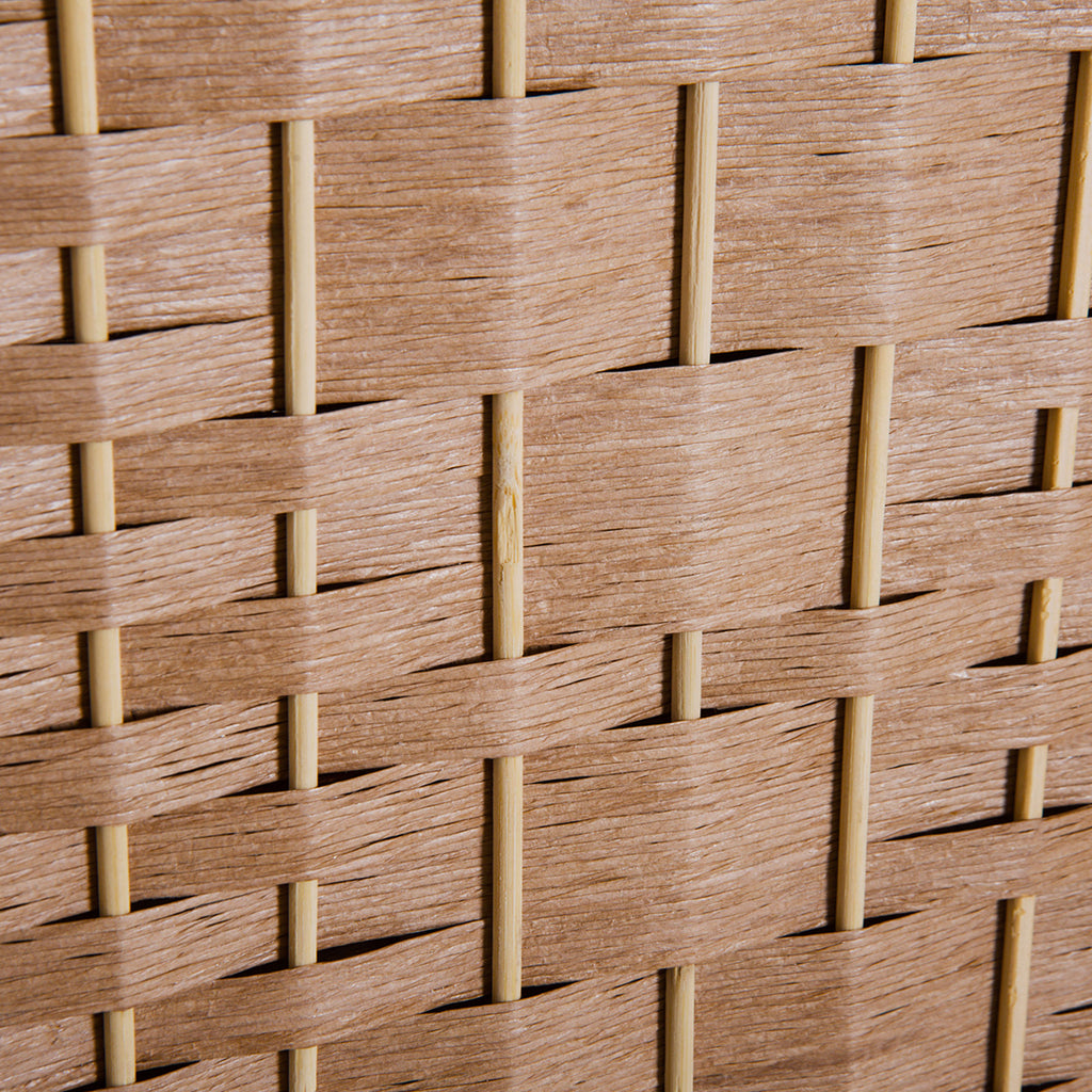 Room Divider 6 Panel, 6FT Tall Folding Privacy Screen, Freestanding Hand-Woven Partition for Room Separation with 360° Hinges, Paper Rope Diamond Weave, Natural