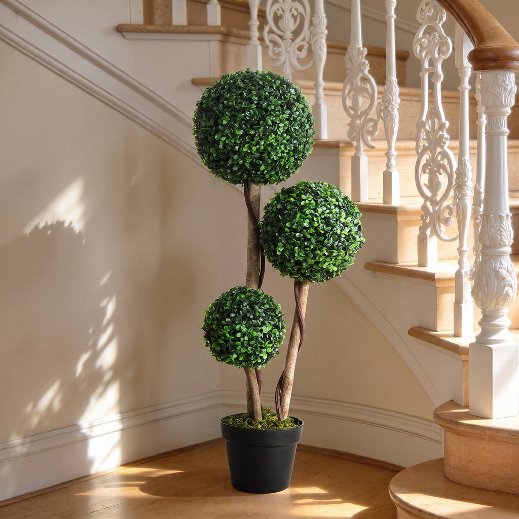 Artificial Plant for Home Decor Indoor & Outdoor Fake Plants Artificial Tree in Pot, Dark Green