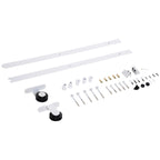 6' Rustic Interior Sliding Barn Door Mounting Hardware Kit - White