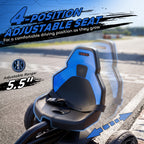 12V Electric Go Kart for Kids, Ride On Toy with EVA Tires, 2 Speeds, Adjustable Seat, Safety Belt for 3-8 Years, Blue