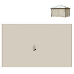9.84' x 11.8' Gazebo Sidewall Set with Hooks/C-Rings, Beige