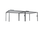 POWER+ Gen 2 Motorized Pergola 13'L x 26'W Gray with White Louvers 6063-T5 Aluminum, Motorized Louvers