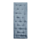 Poly Chenille Floor Pillow Cushion with Tufted Detailing, Self Travel Wrap, Lightweight Long Lounger for Relaxing, 74" L x 27" W x 3" H, Aqua