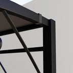 10' x 8' Outdoor Pergola and Patio Gazebo for Garden, Camper, Deck, Doors and Windows, Dark Gray