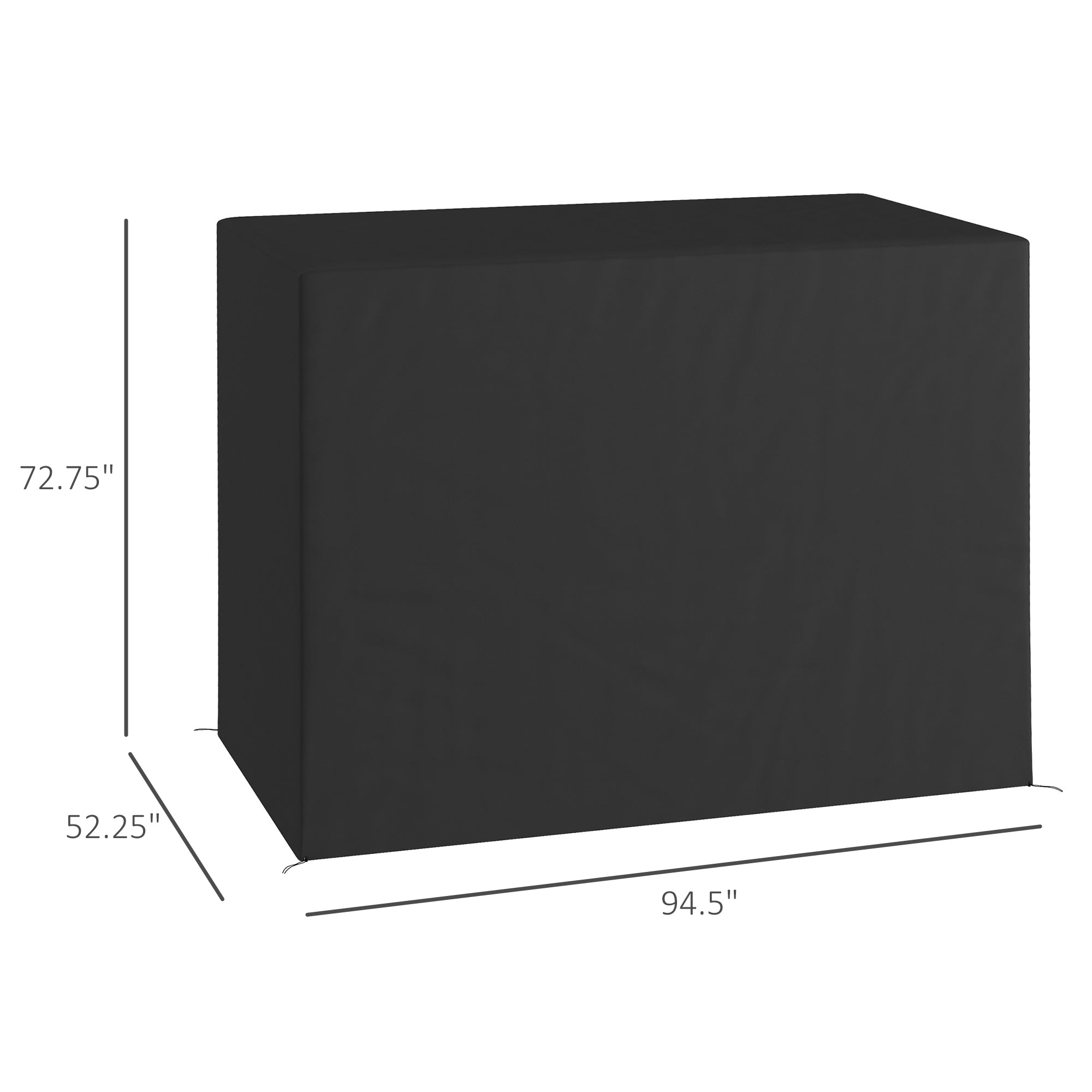 600D Oxford 3-Seater Patio Swing Cover Outdoor Swing Chair Cover Rain Protection Waterproof Anti-UV, Dark Gray