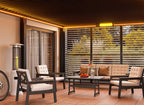 Privacy Shutter Walls Adjustable All-Aluminum Shutters for Pergola - 13' Side Gray, 0–180° Light and Airflow Control