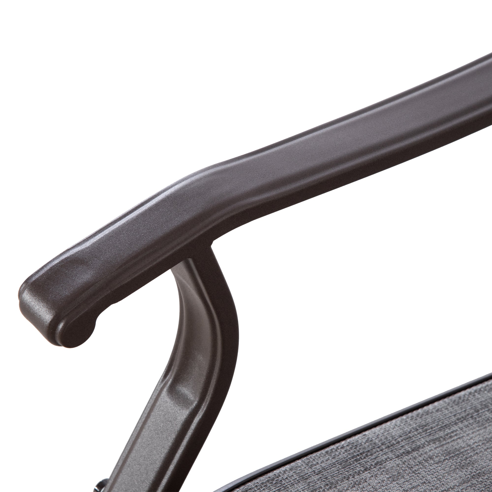 Outdoor Glider Chair, Gliders for Outside Patio with Steel Frame and Mesh Fabric for Backyard, Garden, and Porch, Gray