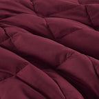 Wearable Multipurpose Throw with Goose Feather, Down Filling, Water-Repellent Microfiber, Machine Washable, 68" L x 62" W x 0.25" H, Red