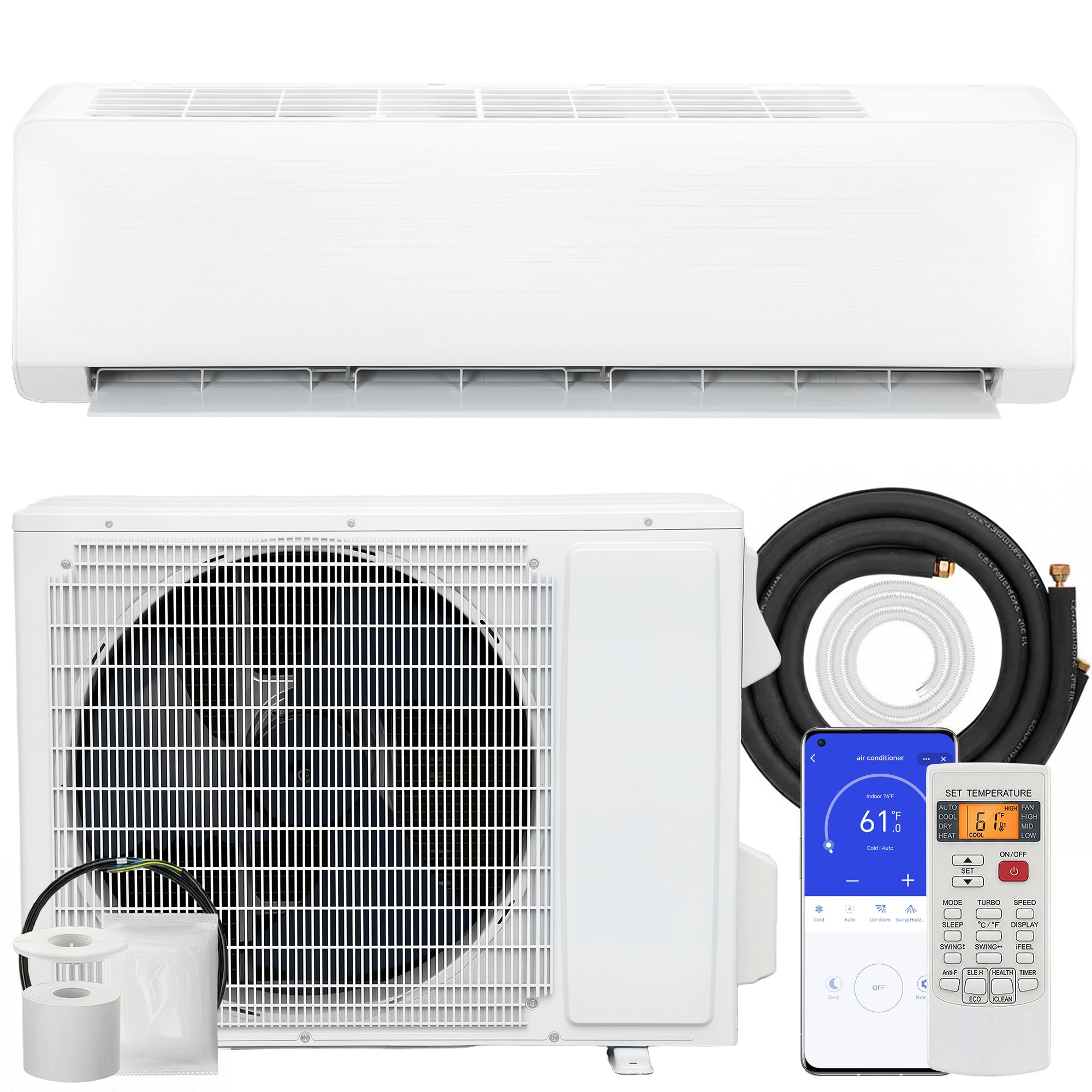 23000 BTU Mini Split Air Conditioner, 22 SEER2 230V WIFI Enabled Inverter AC Unit Cools up to 1500 Sq.Ft