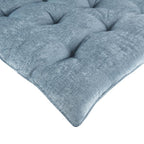 Poly Chenille Floor Pillow Cushion with Tufted Detailing, Self Travel Wrap, Lightweight Long Lounger for Relaxing, 74" L x 27" W x 3" H, Aqua
