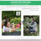 Metal Raised Garden Bed, Elevated Planter Box with Legs and Drain Holes, 39" x 12" x 32", Dark Gray