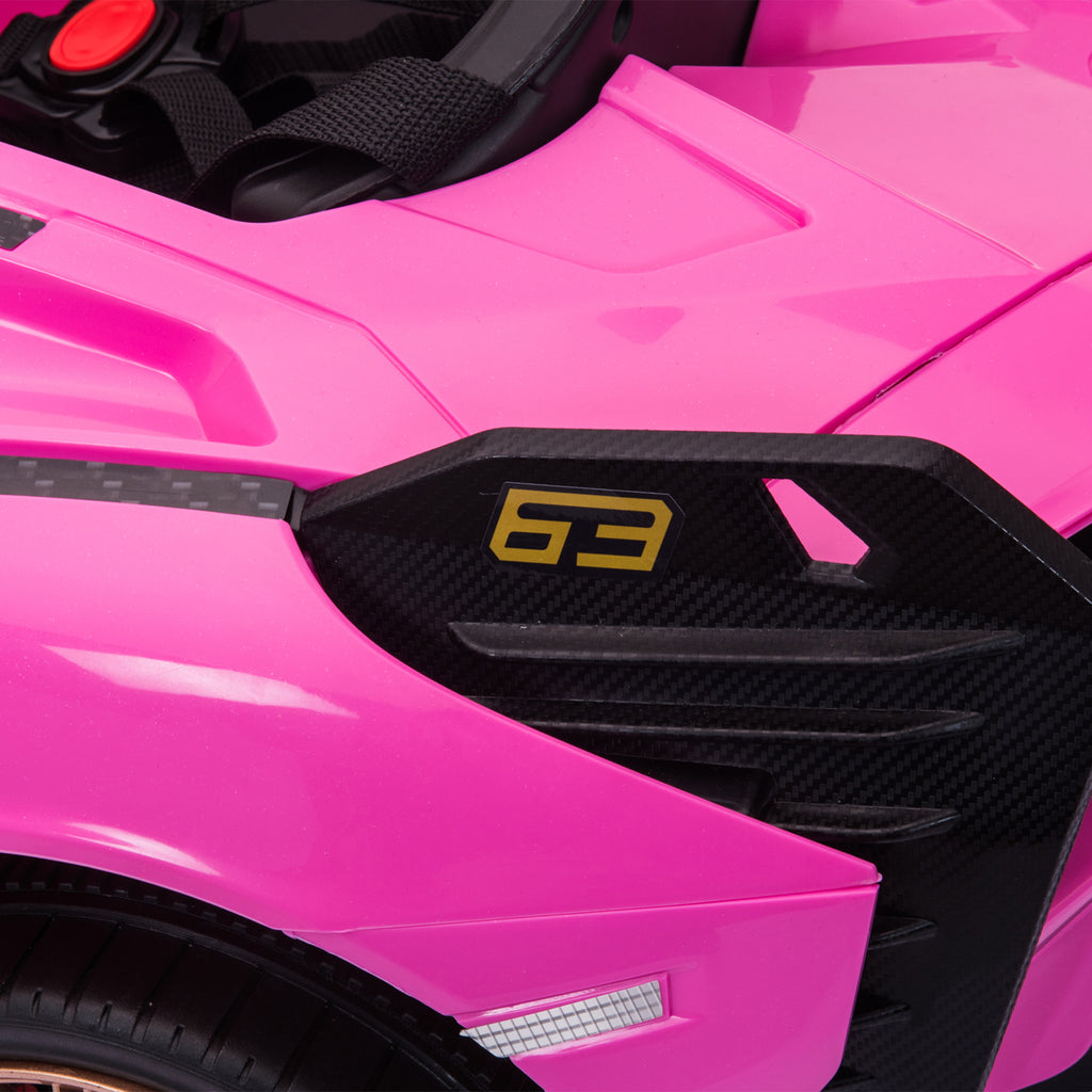 SIAN 12V Kids Rechargeable Ride On Car Toy w/ Remote Control, Pink
