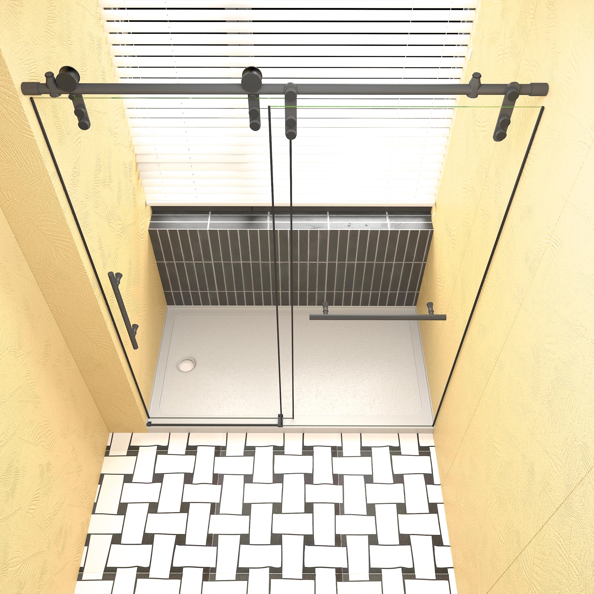 32" x 60" Acrylic Shower Base with Rigid No-Flex Construction, 3-Wall Alcove Shower Pan with Left Drain, 60" L x 32" W x 3" H, Gloss White