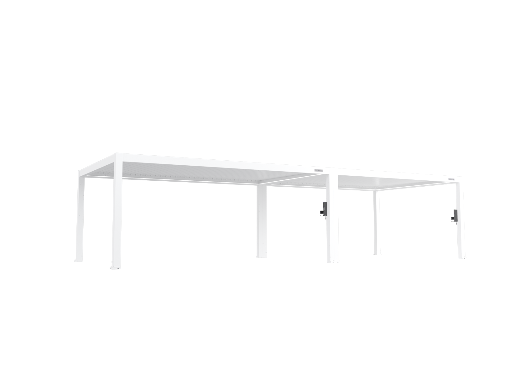 POWER+ PRO Gen 2 Motorized Pergola, 13' x 36' (10-Post) White, Motorized Louvers & LED Lighting