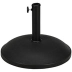 20" 55 lbs Round Cement Umbrella Base Stand Market Parasol Holder with Tightening Knob & Easy Setup, for Φ1.3", Φ1.5", Φ1.9" Pole, for Lawn, Deck, Backyard, Garden, Black
