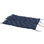 59" x 38" Tufted Bench Cushion for Outdoor Furniture, 3-Seater Replacement for Swing Chair, Patio Sofa/Couch, Dark Blue