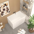 43" Acrylic Freestanding Bathtub with UV5 Anti-Yellowing and 8-Layer Insulation, Tub for Bathroom, 43.5" L x 27.5" W x 25" H, Gloss White