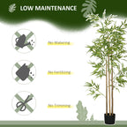 6ft Artificial Tree, Indoor Fake Bamboo with Pot, for Home Office Living Room Decor