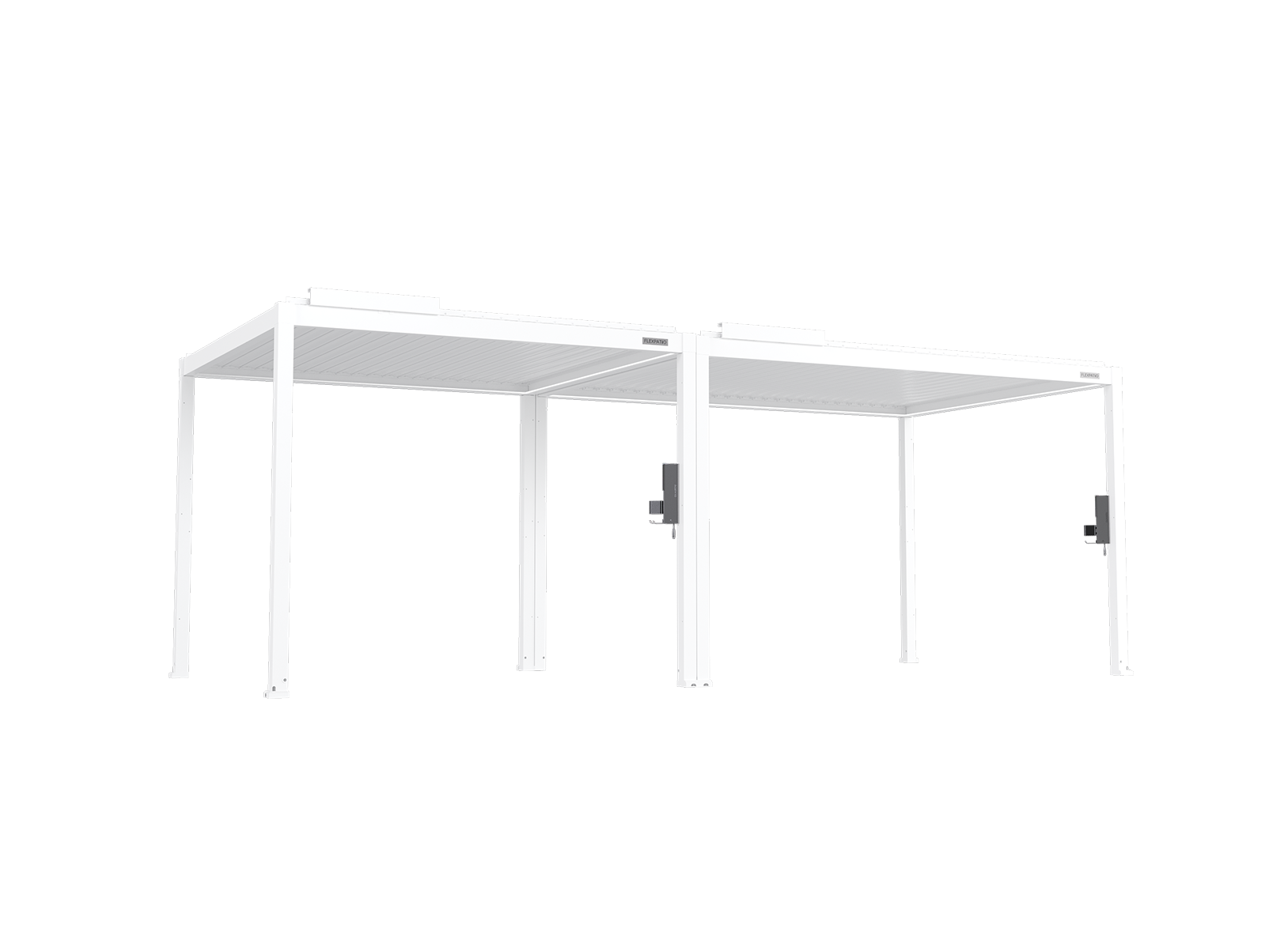 POWER+ Gen 2 Motorized Pergola — Louvered Motorized Roof, 10'L x 23'W, White, 6063-T5 Aluminum