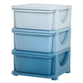 3 Tier Kids Storage Unit, Toy Organizers and Storage with 3 Drawer for Bedroom Nursery Living Room for Boys Girls, Blue