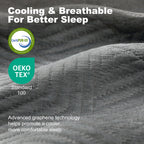 King Mattress, 14 Inch Memory Foam Mattress for Pressure Relief, Graphene Gel Cooling Copper Bed in a Box, Made in USA