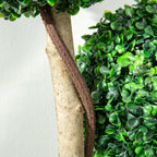 35.5" Artificial Plant for Home Decor Indoor & Outdoor Fake Plants Artificial Tree in Pot, Ball Boxwood Topiary Tree for Home Office, Living Room Decor, Set of 2, Green