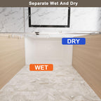 Frameless Shower Door with Anti-Shatter Safety Film and Bottom Water-Blocking Strip, Panel for Bathroom, 60" L x 0.5" W x 60" H, Brushed Nickel