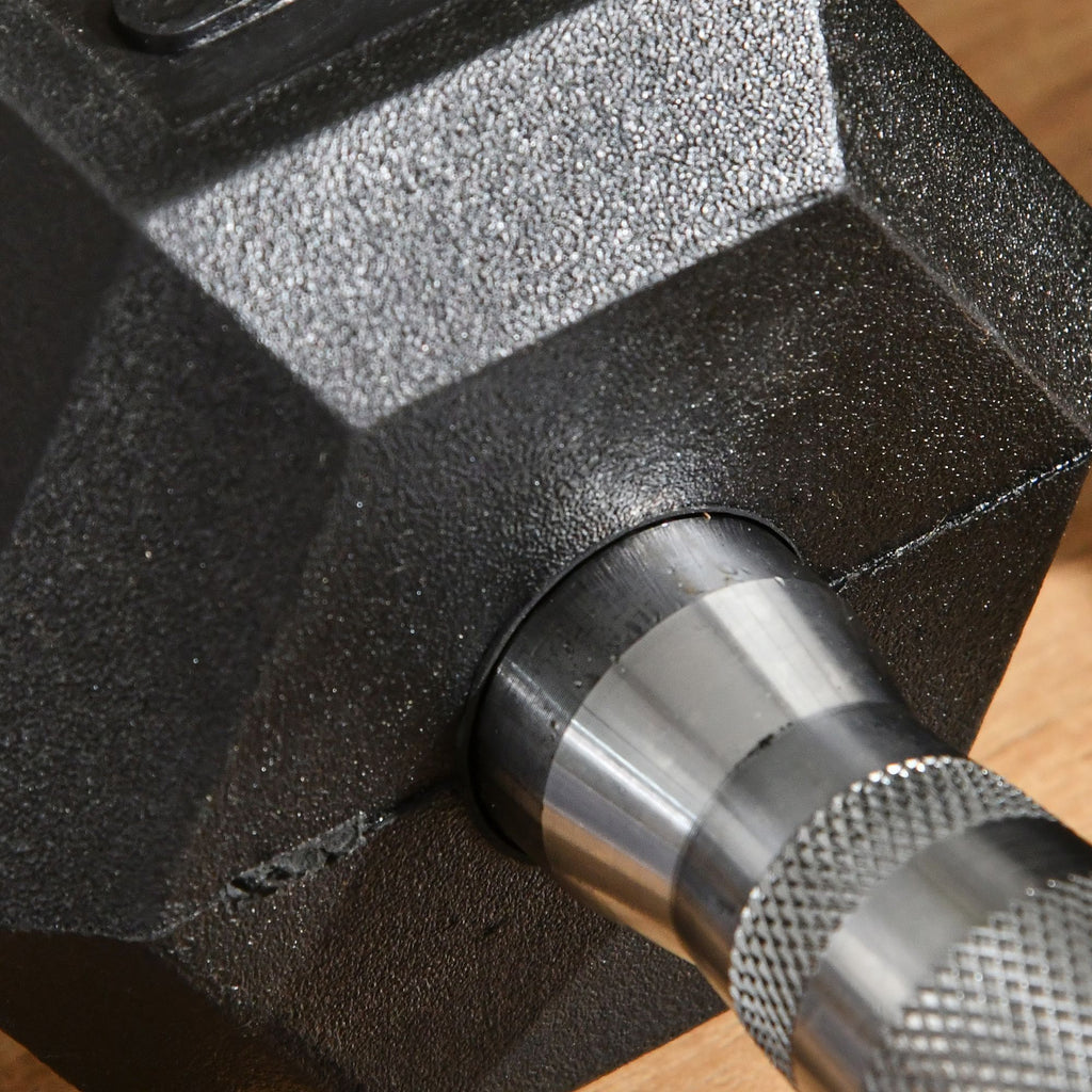 Hex Rubber Dumbbell Set for No Rolling
