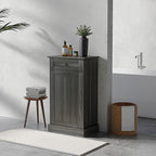 Kitchen Tilt Out Trash Bin Cabinet Free Standing Storage Cabinet with Drawer, Charcoal Gray