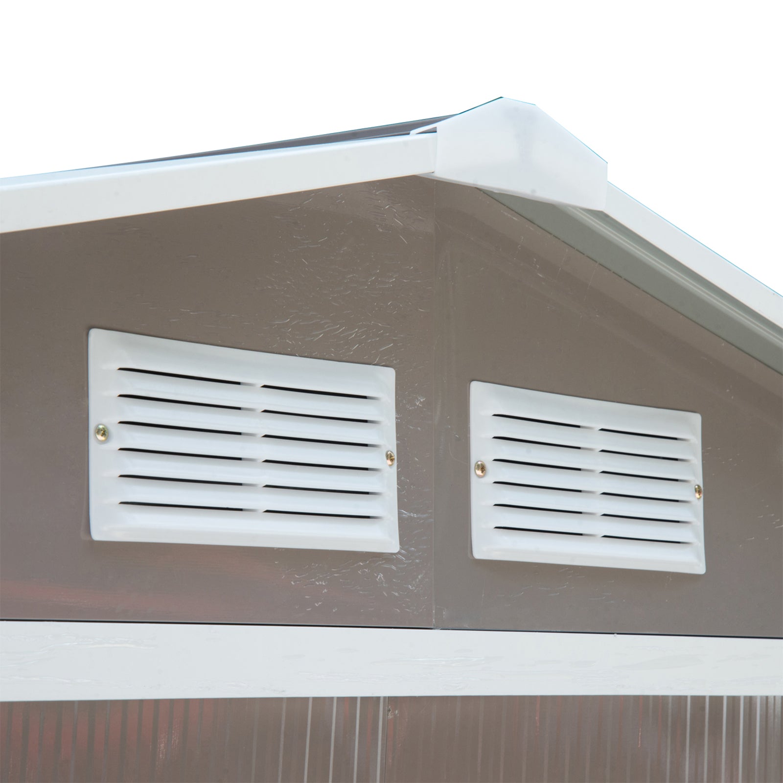 7' x 4' Outdoor Storage Shed, Garden Tool Metal Shed with Foundation Kit, Double Lockable Door, Air Vents and Sloping Roof, for Backyard, Patio, Lawn, Gray