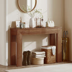 Modern Console Table, 47" Narrow Entryway Table, Walnut