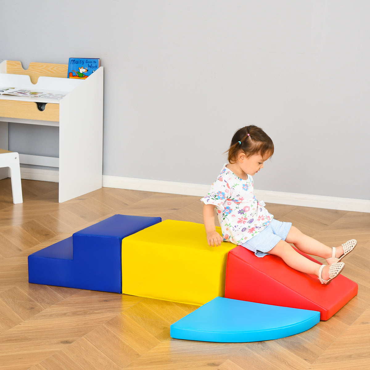 Foam Play Set for Toddlers and Children Crawling or Sliding, Multicolor