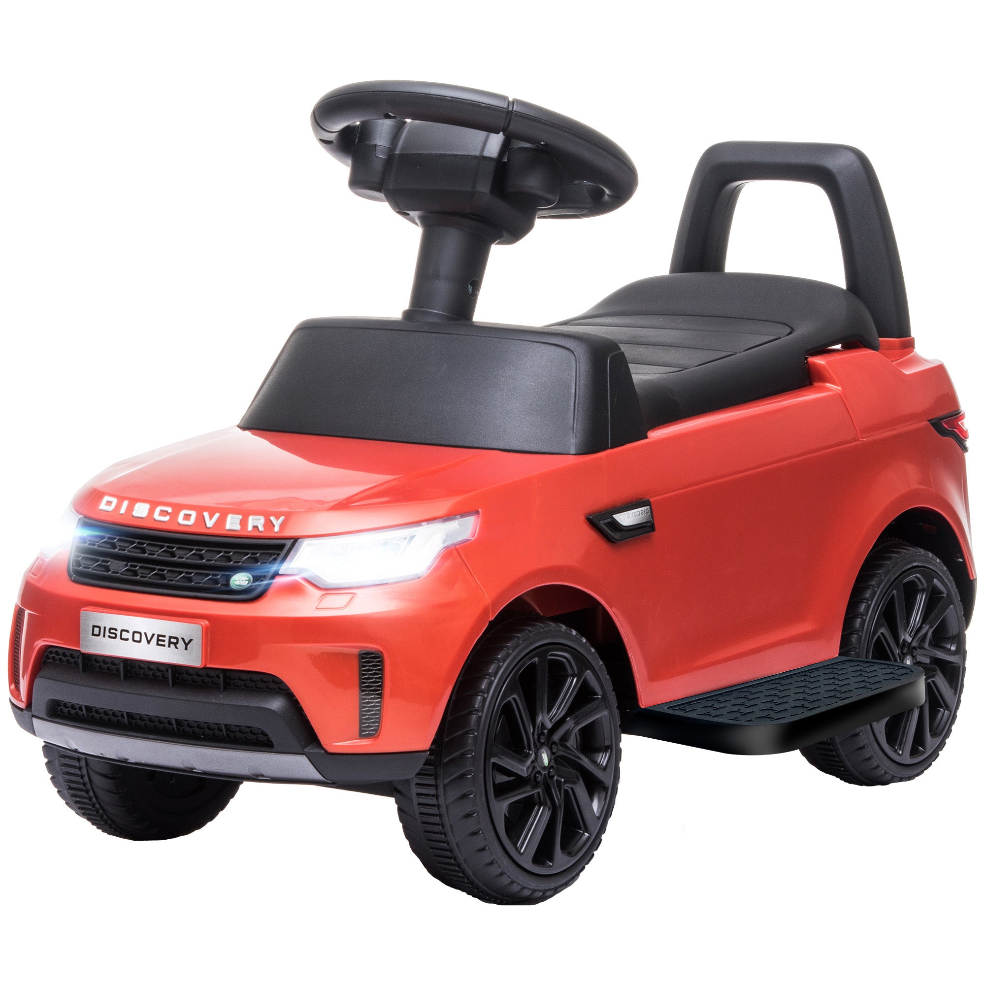2 in 1 Licensed 6V Ride on Car Sliding Car Battery Powered Electric Car w/ Headlights Music Horn, Red