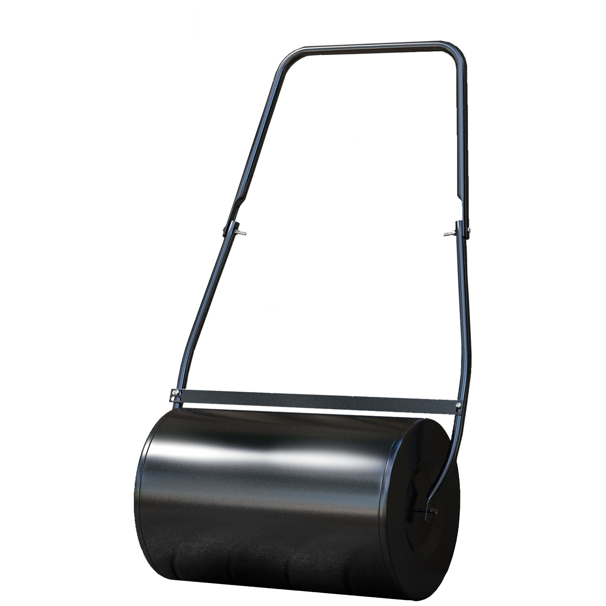 38L Heavy Duty Push/Tow Behind Lawn Roller, U-handle Garden Roller Filled with Water or Sand