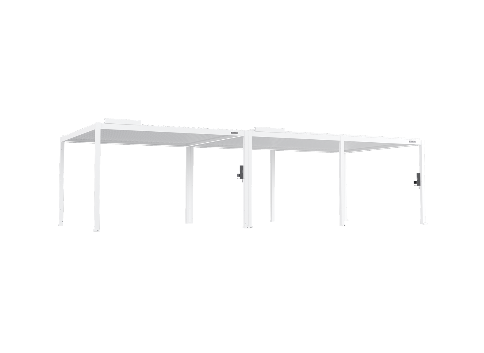 POWER+ Gen 2 Motorized Pergola, 13'L x 33'W, White - 6063-T5 Aluminum, Motorized Louvers