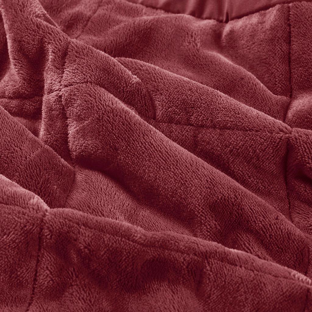 Reversible Down Alternative Blanket with Smart Temperature Control, OEKO-TEX Certified, Machine Washable, 108" L x 90" W x 0.25" H, Burgundy