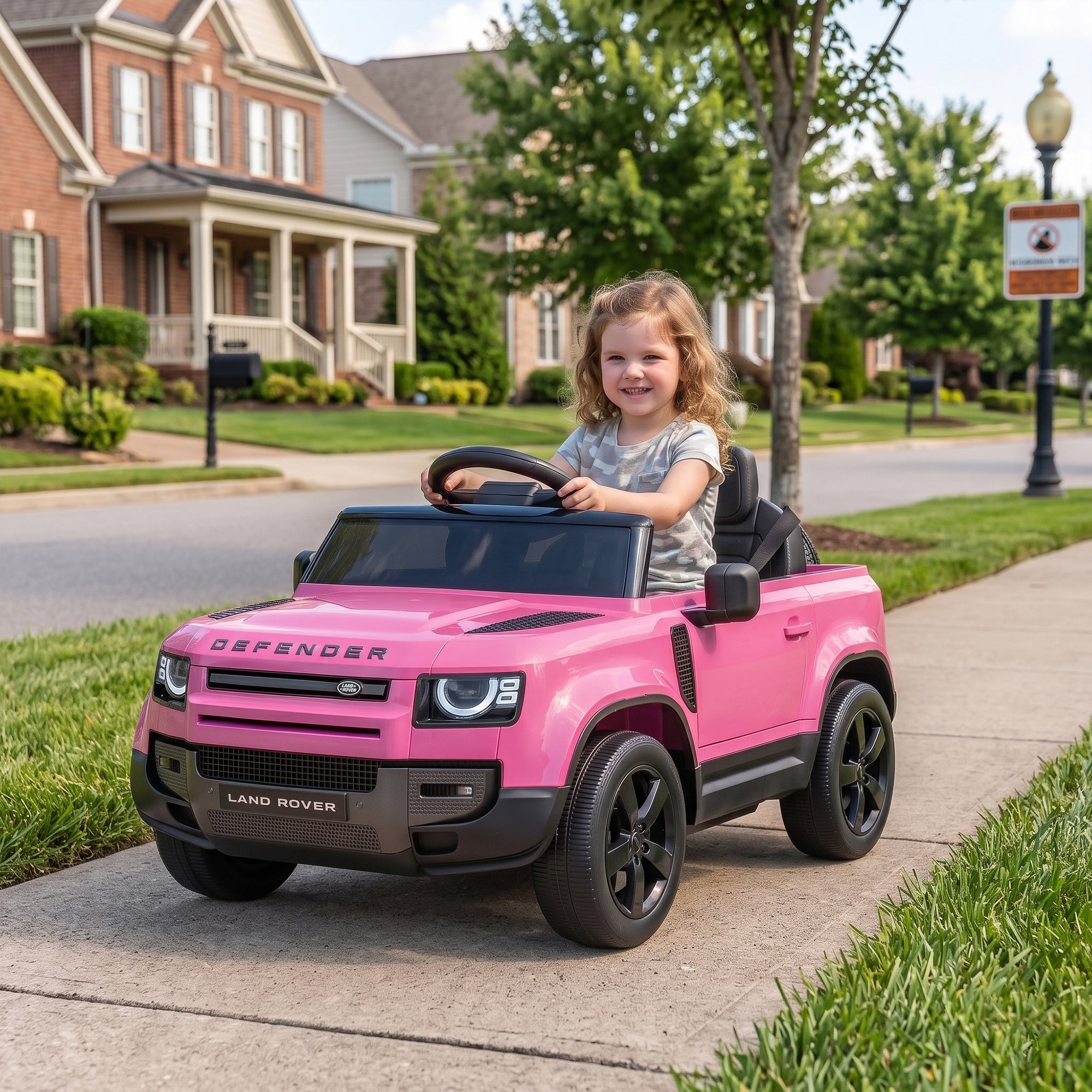 12V Ride on Car Licensed with Remote, Suspension, Slow Start, 3 Speeds, Lights, Music, Horn for 3-5, Pink