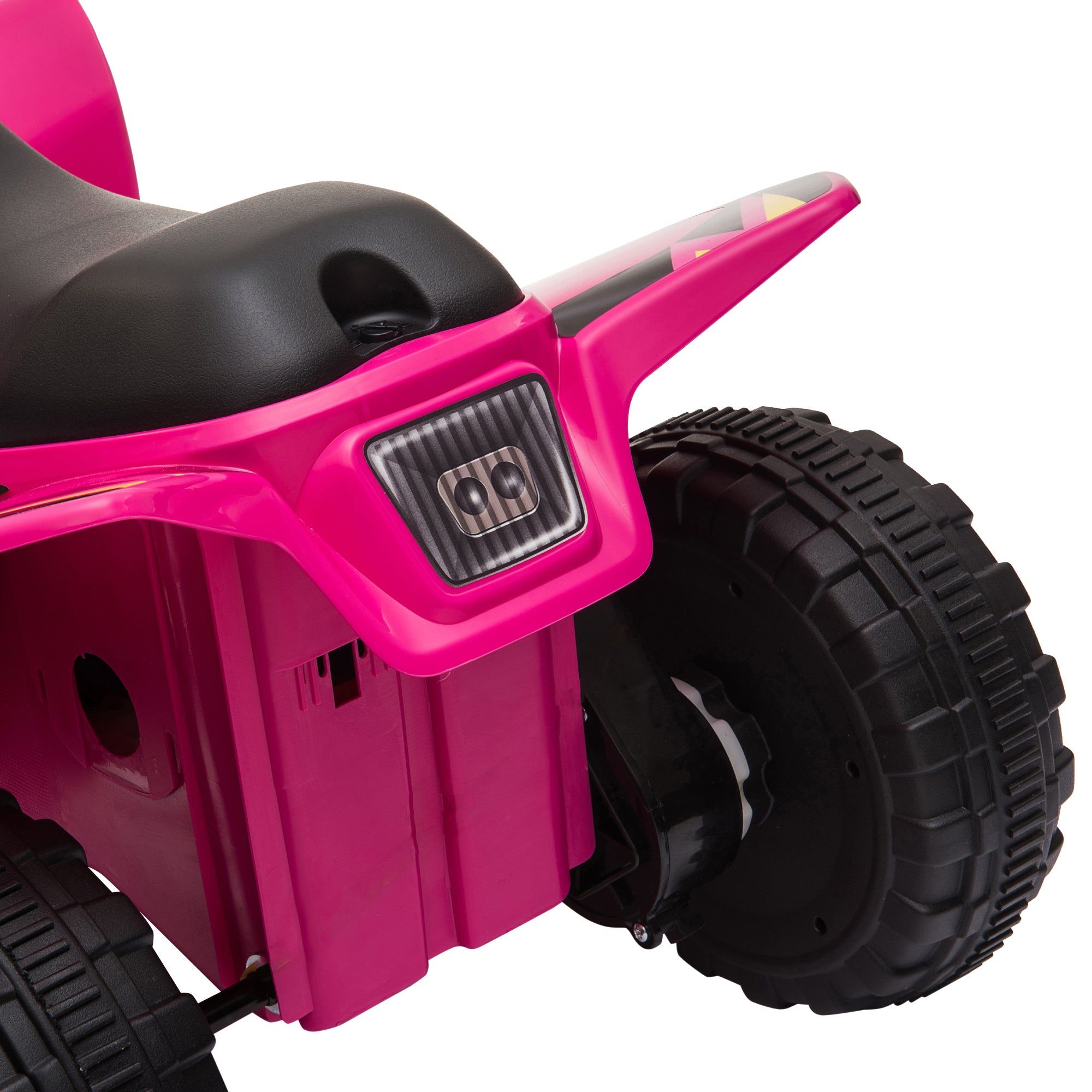 6V Kids ATV 4-Wheeler Ride on Car, Electric Motorized Quad Battery Powered Vehicle with Forward/Reverse Switch for 18-36 Months Old Toddlers, Pink