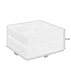 Compressed Sectional Ottoman Sofa with Space-Saving Reversible Design, Sleeper Sofa with Breathable Fabric, 33" L x 33" W x 17" H, Grey