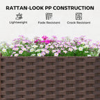 Plastic Raised Garden Bed with Legs, Self Watering Elevated Planter Boxes with Drainage Holes and Plugs, Easy Assembly