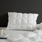 Luxuriously Soft Standard Overfilled Pillow Protector with 100% Polyester Microfiber, 3D Puff Stitching, Zipper Closure, 28" L x 20" W x 0.13" H, White
