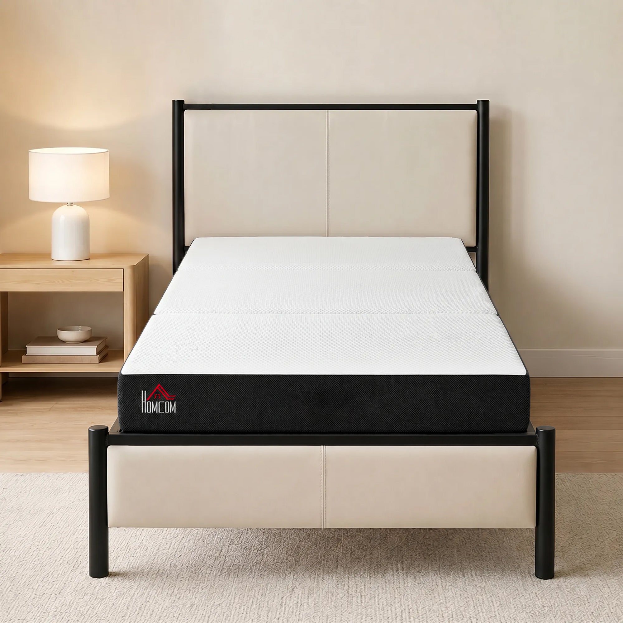 Trifold Mattress, 6 Inch Memory Foam Mattress for Guest, Camping, RV, Travel, Yoga, Made in USA, 75" x 38" x 6"