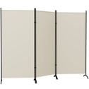 6' 3 Panel Room Divider, Indoor Privacy Screen for Home, Light Gray