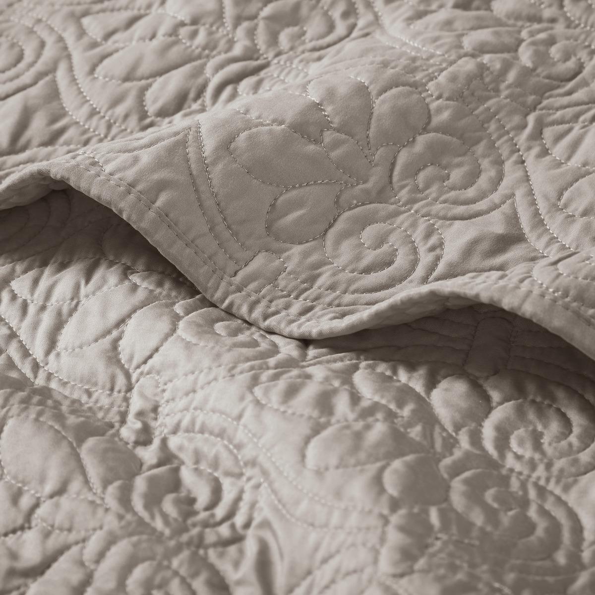 Oversized Quilted Throw Blanket with 100% Cotton Filling, Stitch Pattern, Machine Washable, Perfect for Any Décor, 70" L x 60" W x 0.25" H, Khaki